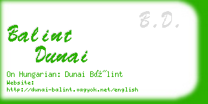 balint dunai business card